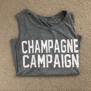 Champagne Campaign Grey Muscle Tee